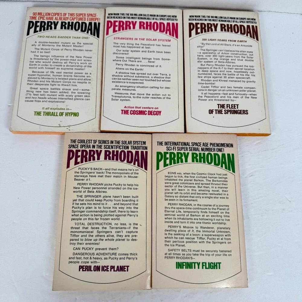 Perry Rhodan Sci-Fi Lot 20-24 Ace Books Clark Darlton K.H. Scheer Kurt Mahr